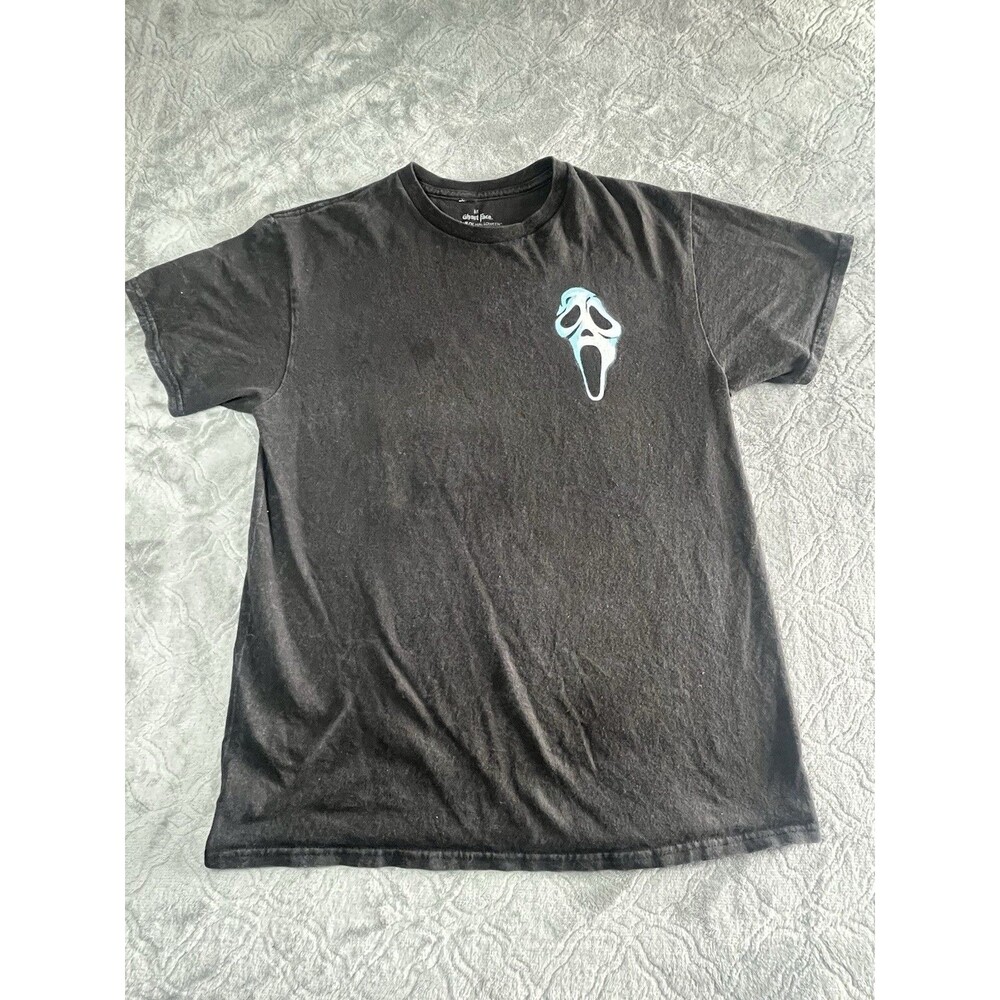 Ghost Face Slasher Graphic Tee Shirt Black Horror Movie Scream Mens Medium